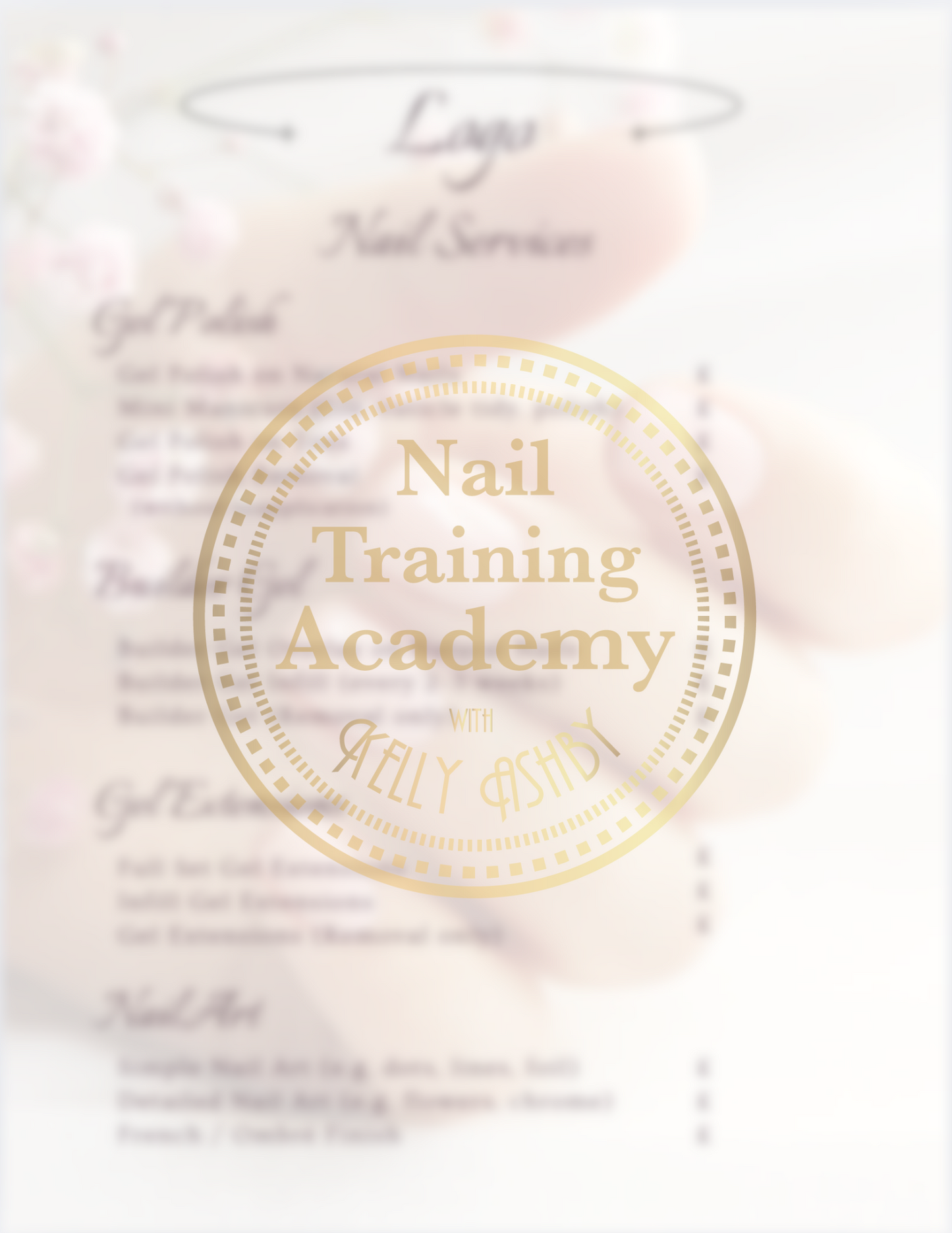 Editable Nail Tech Price List Template – Canva Format